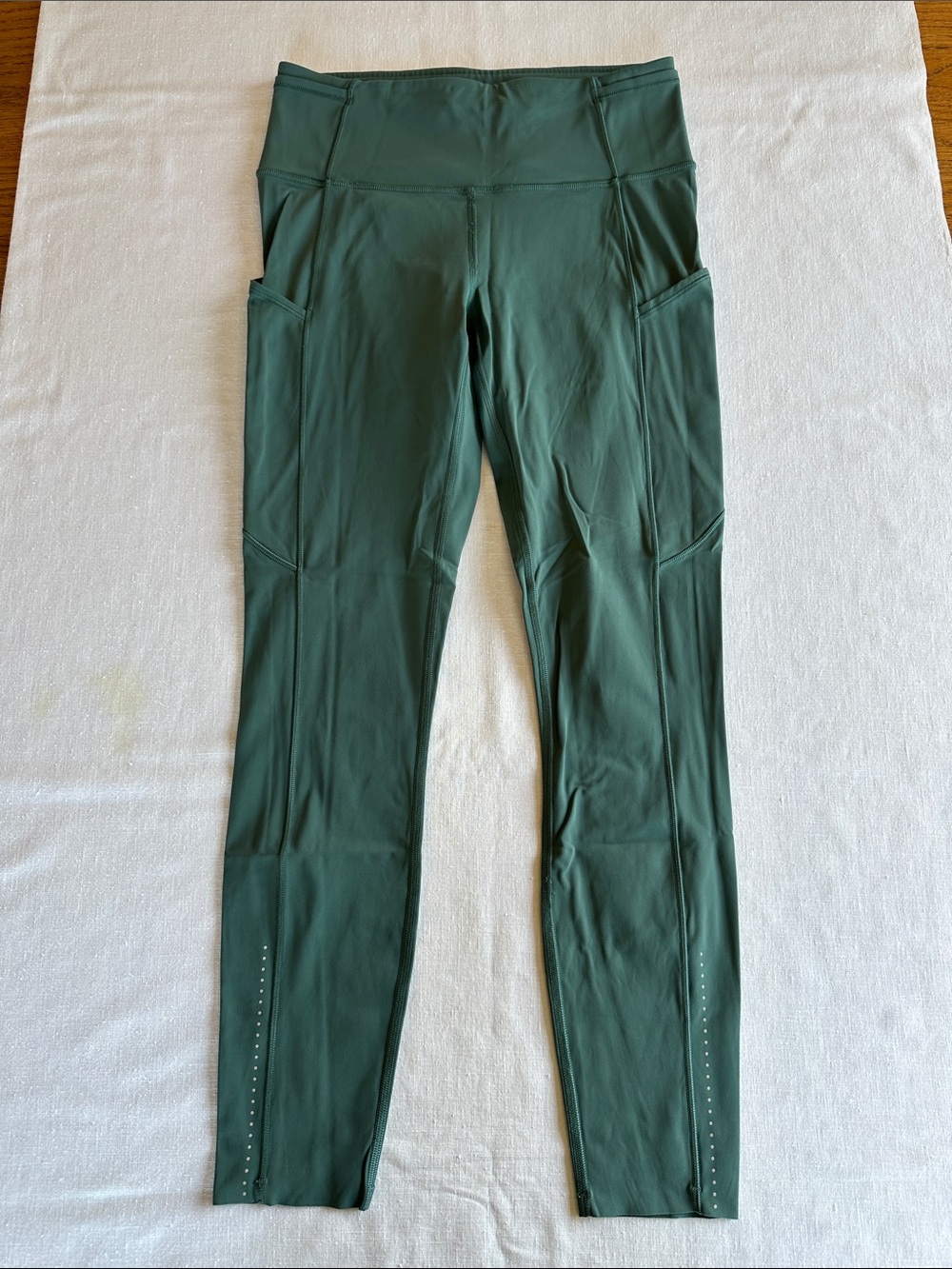 Lululemon Fast & Free 7/8 Tight 6 Green Smoke